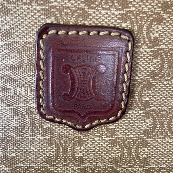 Vintage Celine Macadam coated canvas and leather Crossbody Bag 10” x 7” - Picture 6 of 16